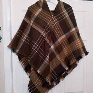 Zip up poncho sweater